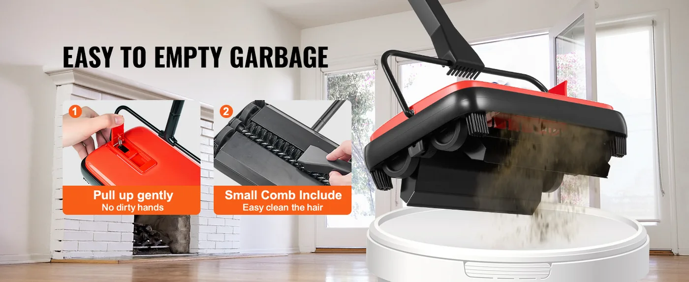 VEVOR manual carpet sweeper overview
