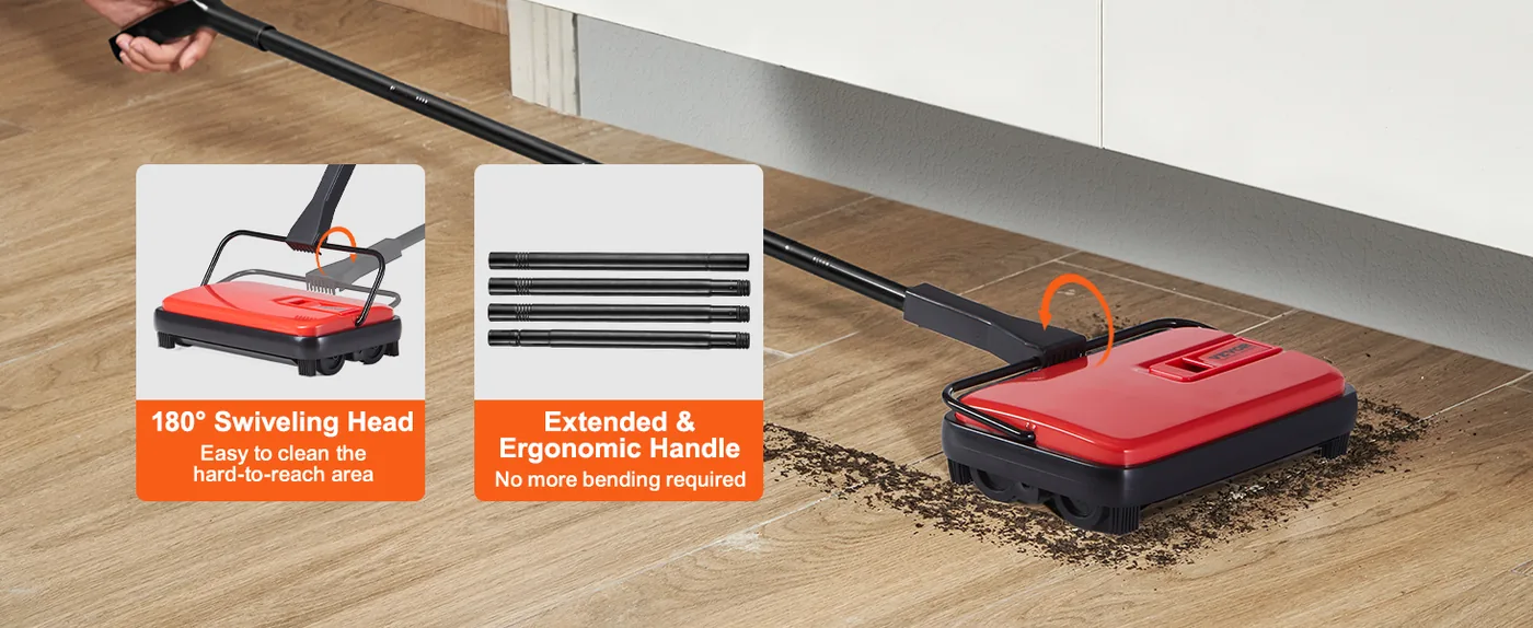 VEVOR manual carpet sweeper overview