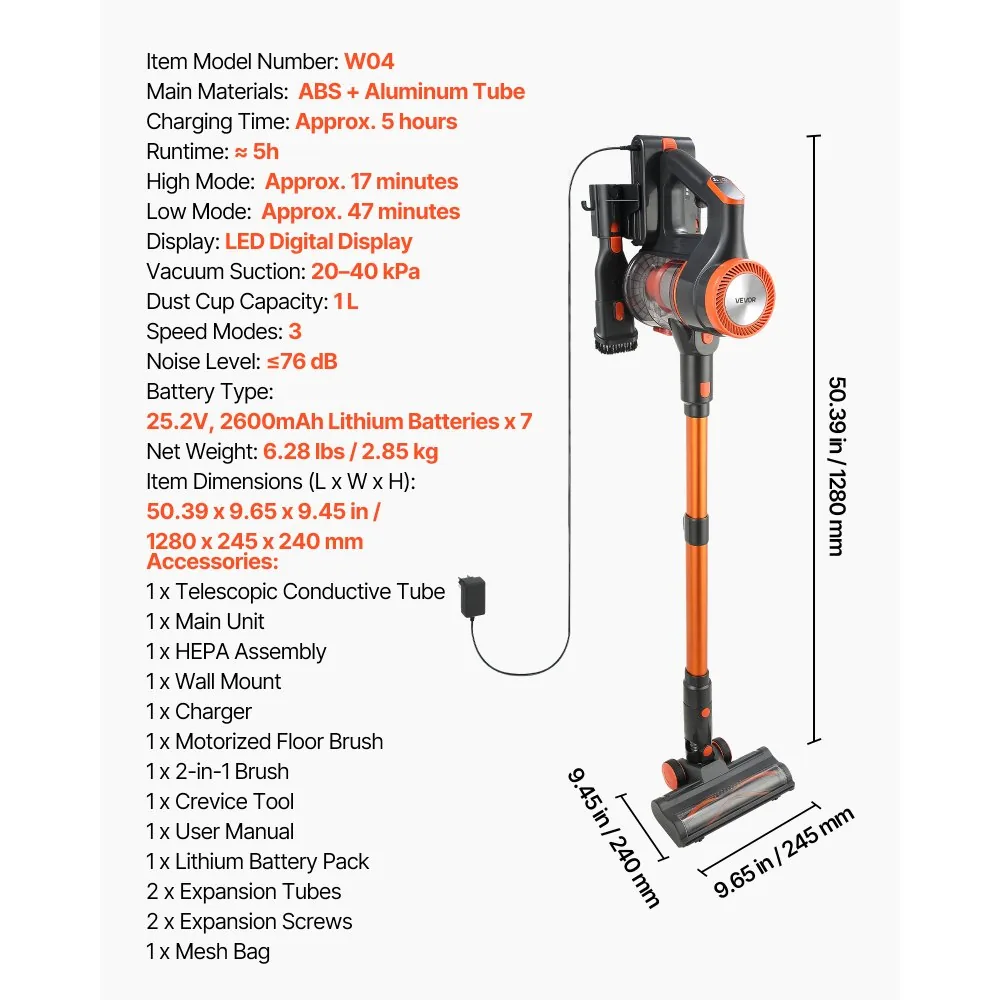 VEVOR Cordless Vacuum Cleaner 40 kPa product image 7
