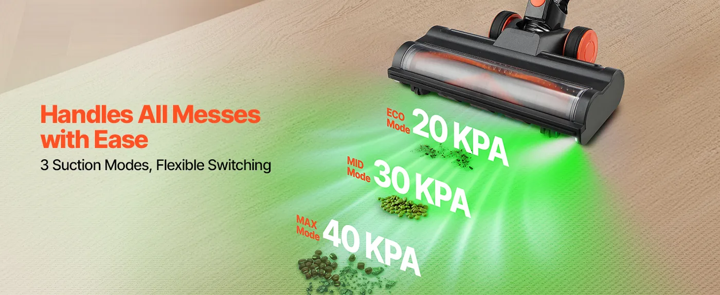 VEVOR Cordless Vacuum Cleaner 40 kPa feature 1