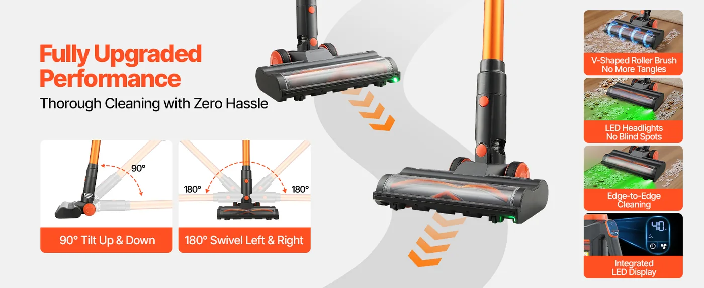 VEVOR Cordless Vacuum Cleaner 40 kPa feature 2