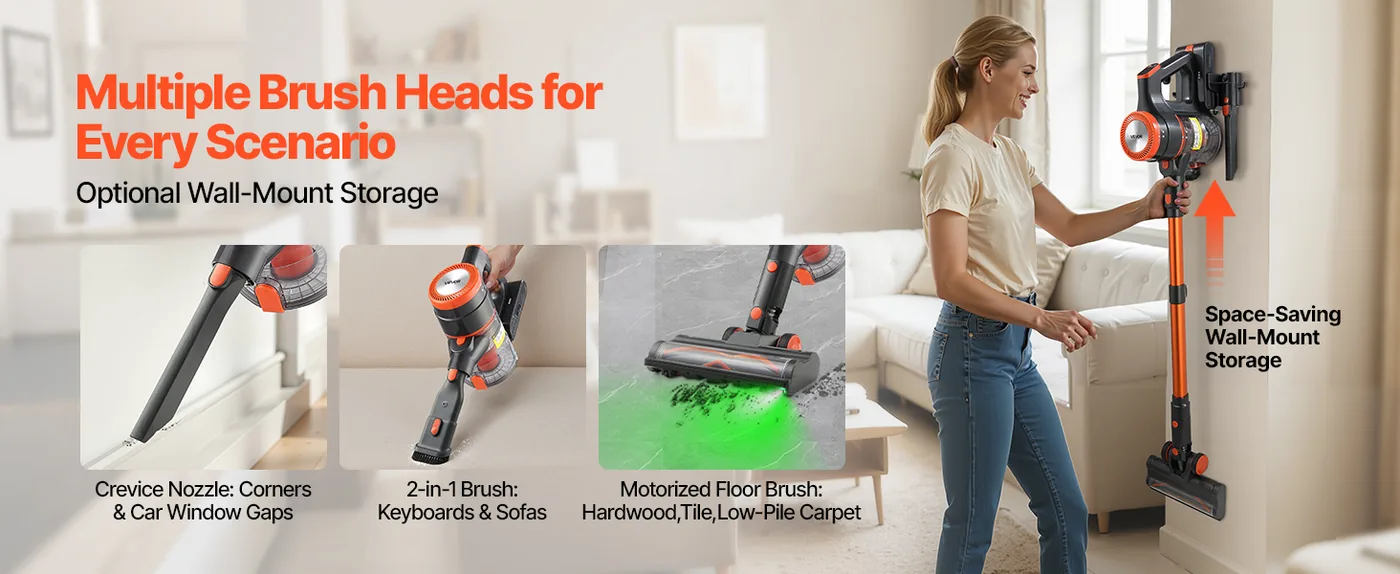 VEVOR Cordless Vacuum Cleaner 40 kPa feature 4