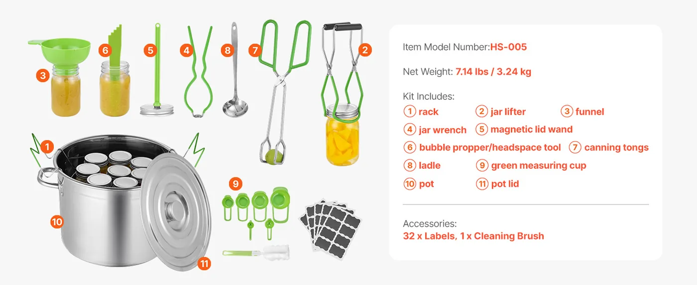 VEVOR Canning Supplies Starter Kit 11 Accessories feature 5