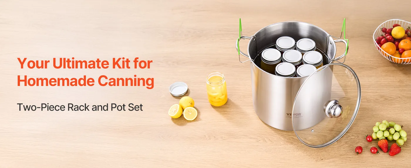 VEVOR 21 QT Canning Pot with Rack and Lid 2 Accessories overview