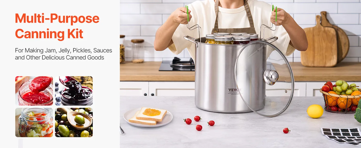VEVOR 21 QT Canning Pot with Rack and Lid 2 Accessories feature 3