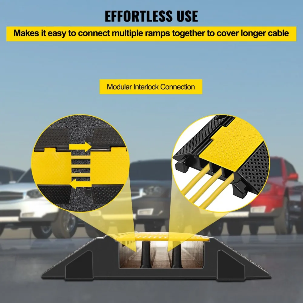 3 channel cable protector ramp dimensions