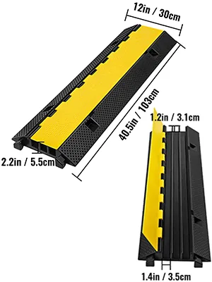 VEVOR 1 pack cable protector ramp installation and package