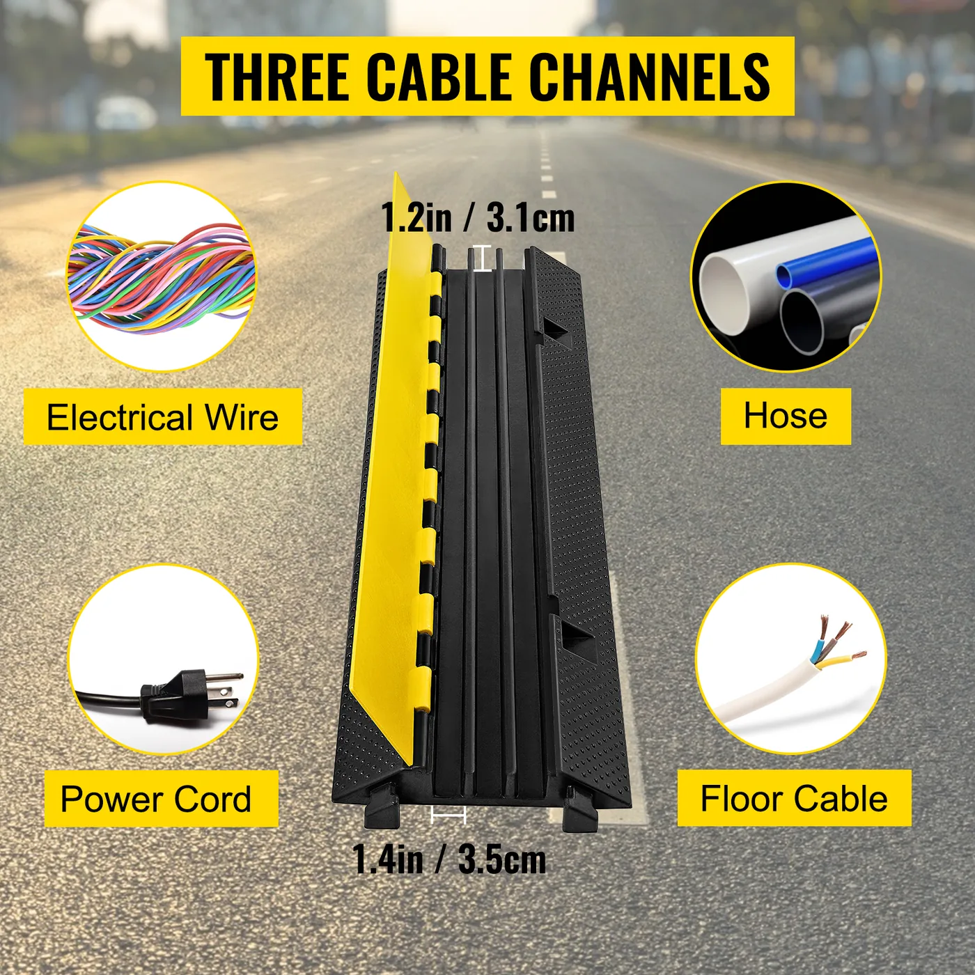 cable protector ramp flip open channels