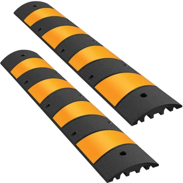 VEVOR 2pcs 6 Feet Rubber Speed Bump Driveway Modular Heavy D product image 1