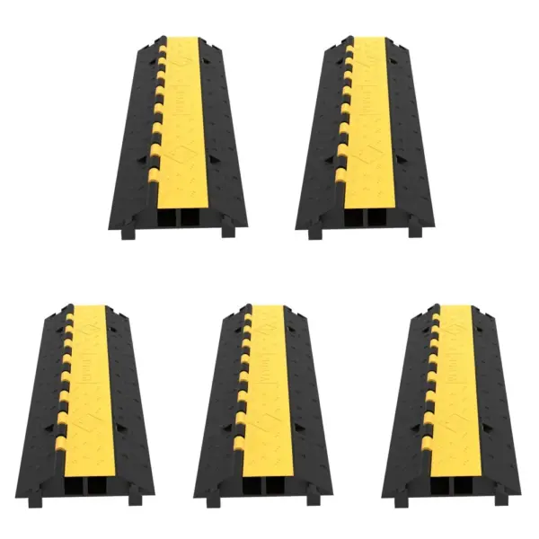 VEVOR 5 pack 2 channel cable protector ramp front view