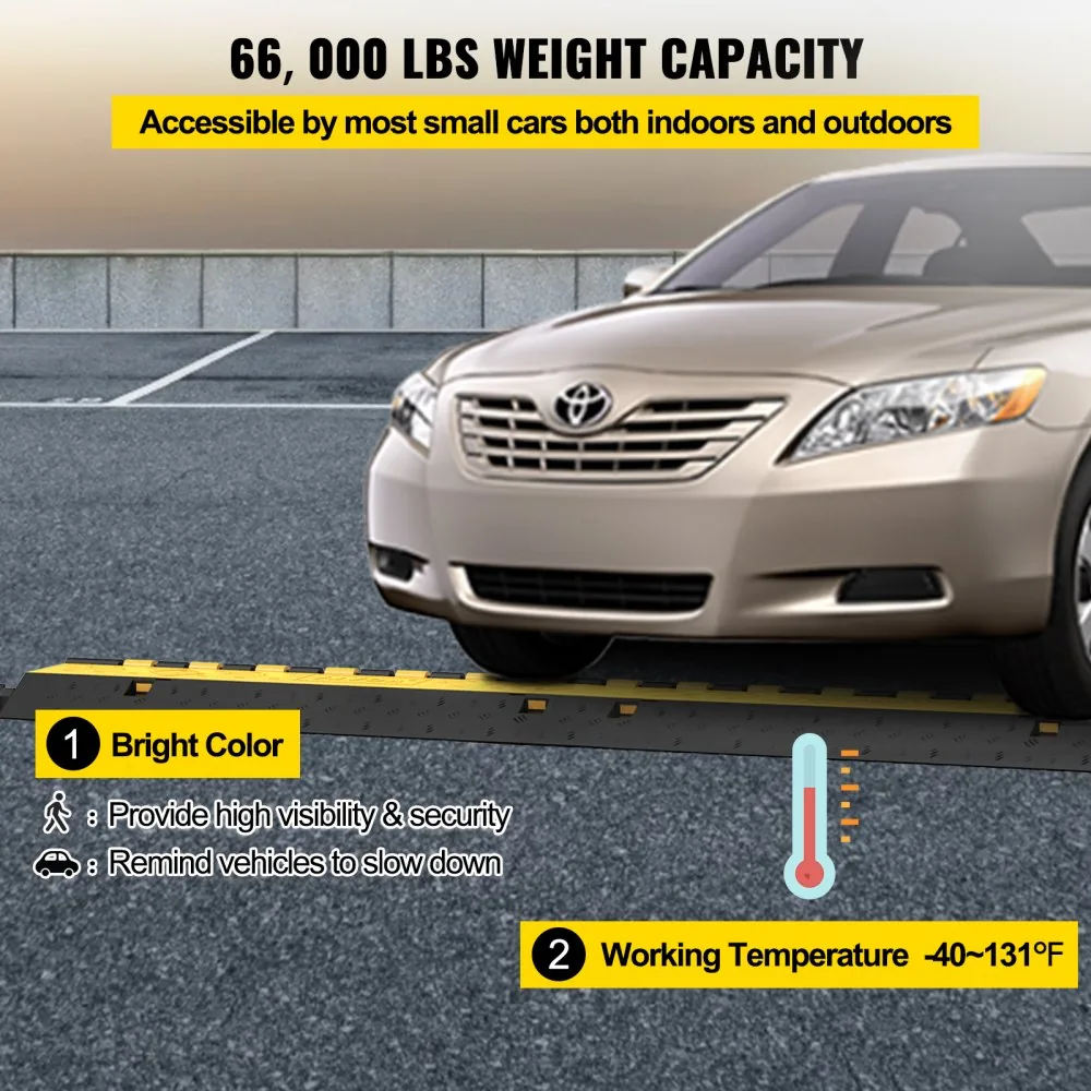 rubber cable protector ramp slip resistant surface