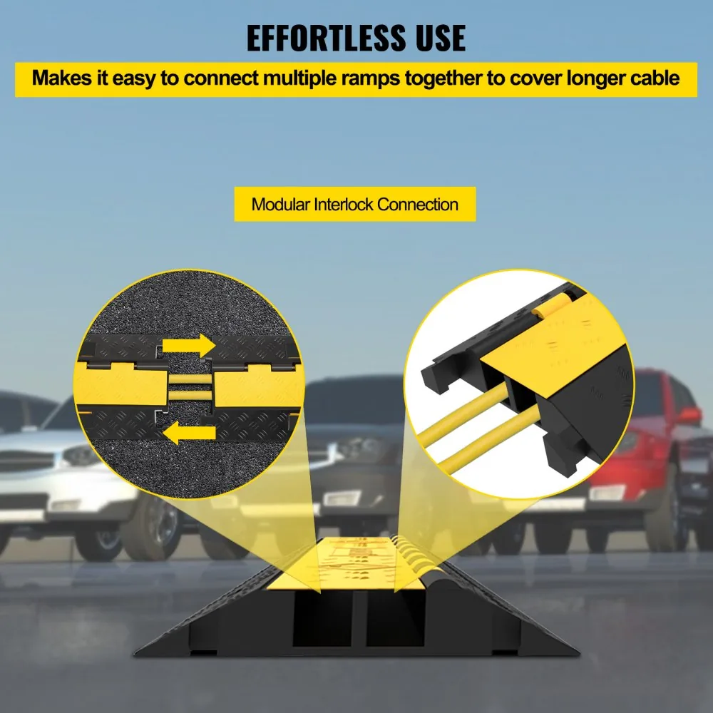 2 channel cable protector ramp dimensions