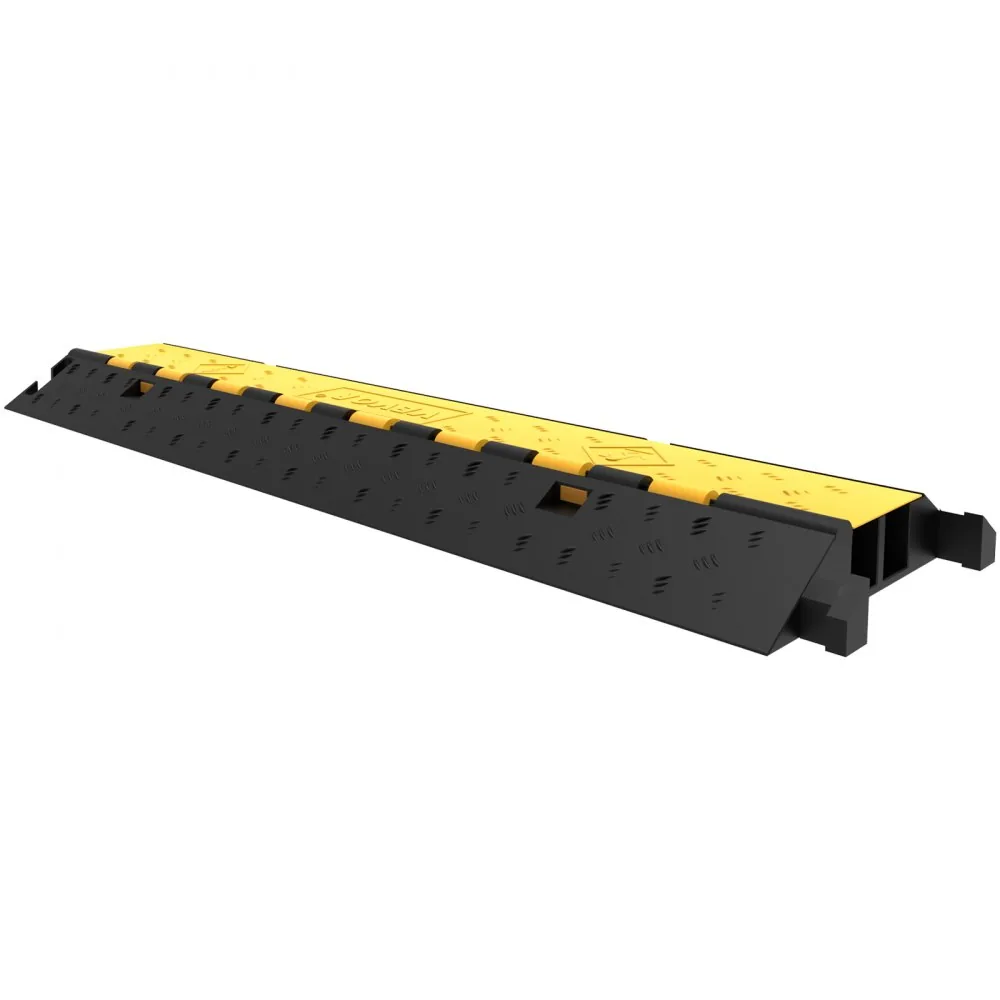 2 channel cable protector ramp protecting hoses at worksite