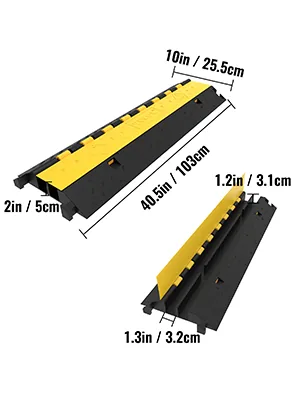 VEVOR 5 pack cable protector ramp installation and package