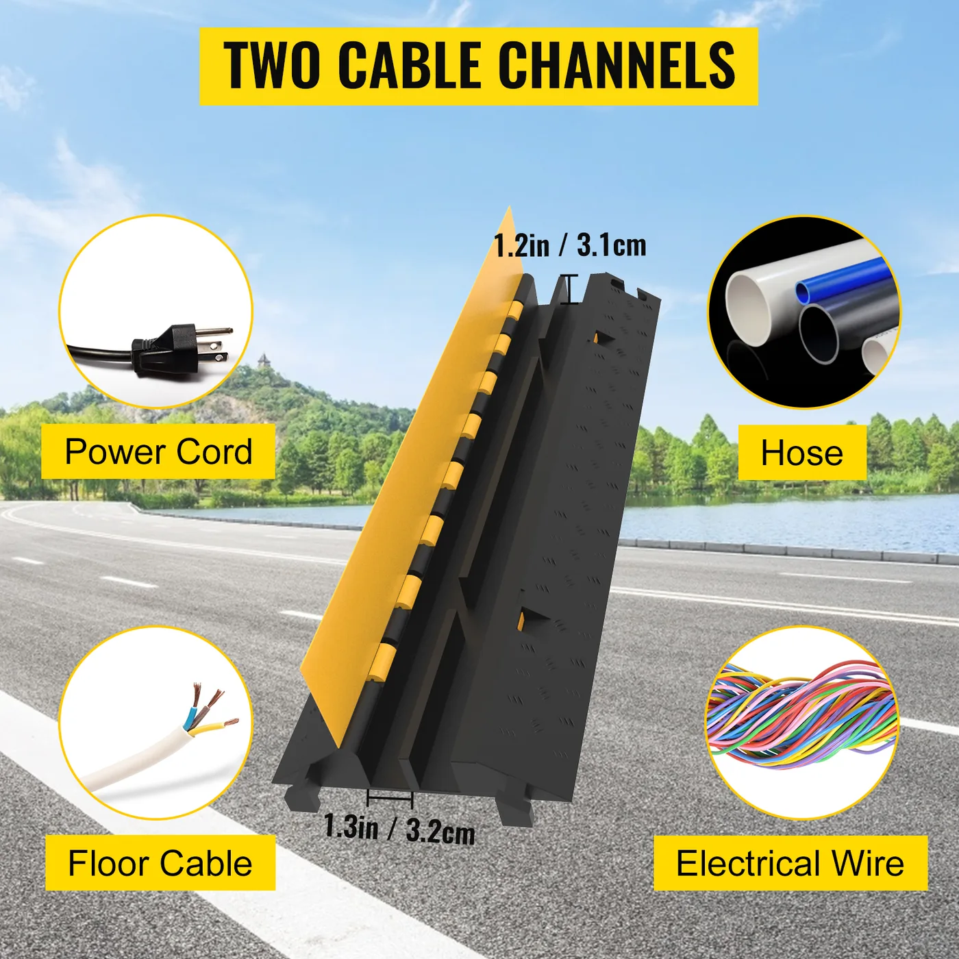 cable protector ramp flip open channels