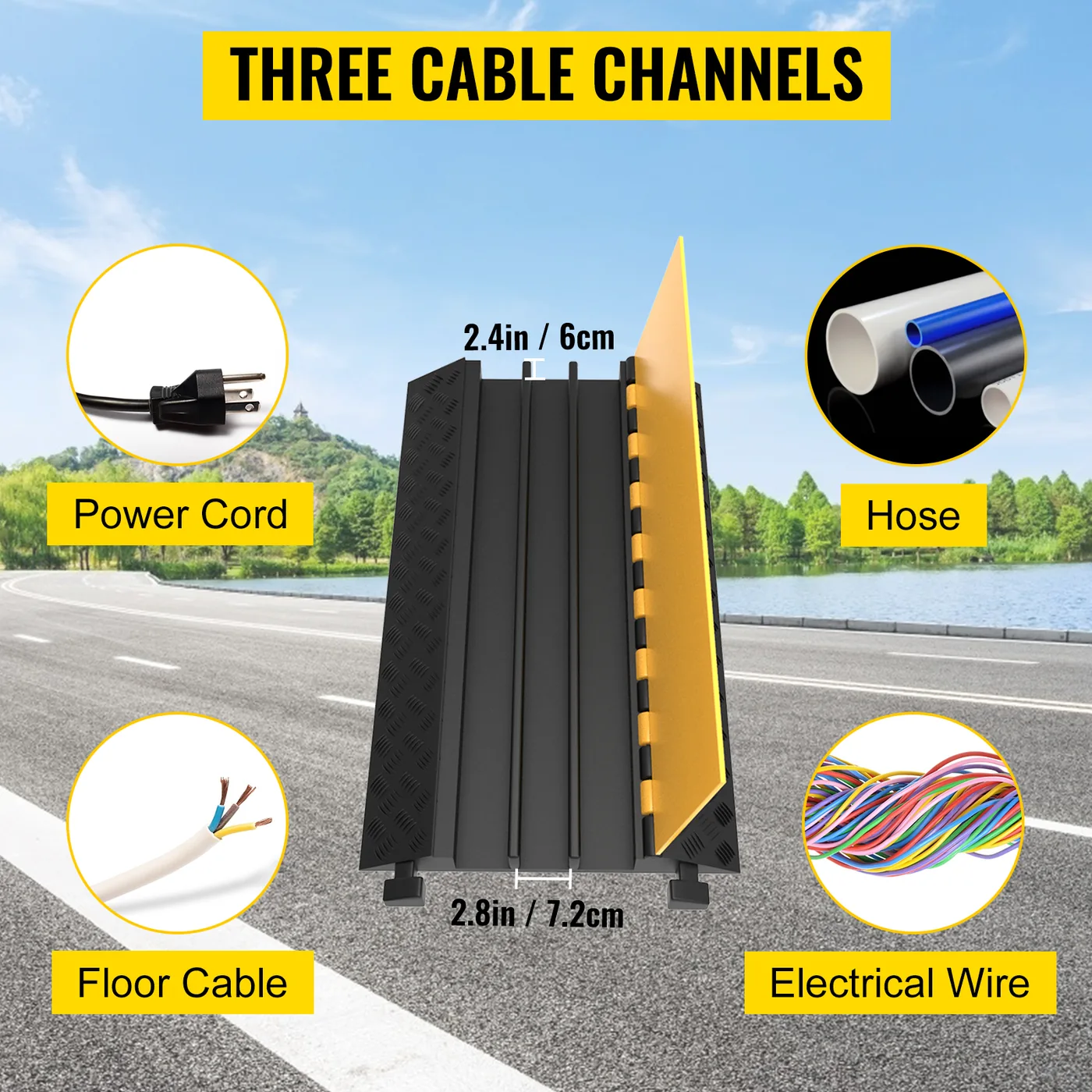 cable protector ramp flip open channels