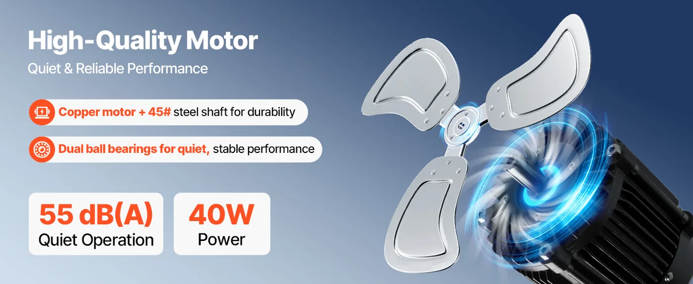 VEVOR 14 Inch Industrial Wall Mount Fan 1 Pc 14inch Powerful Motor