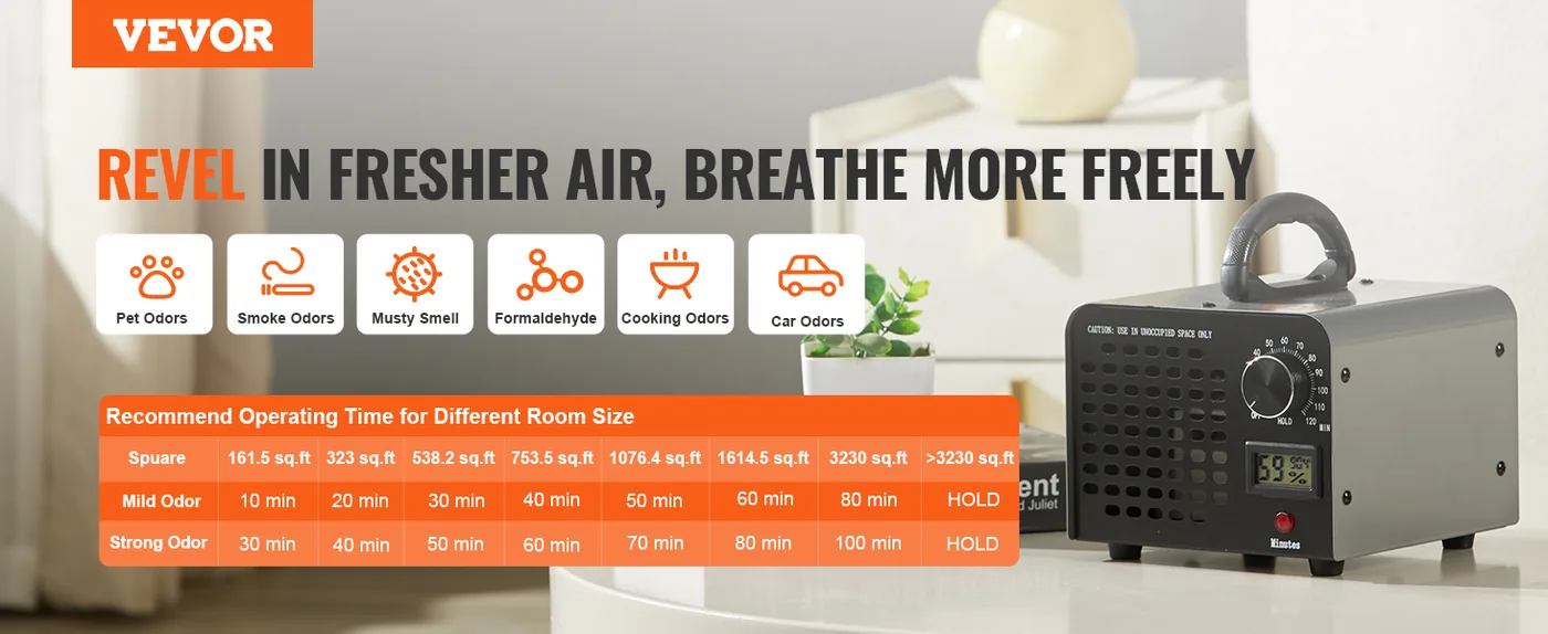 VEVOR 36000mg/h ozone generator overview