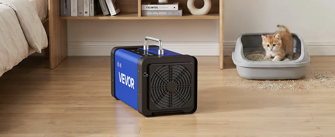 VEVOR Ozone Generator 45000mg/h Dual Hose Deodorizer Pet Odors