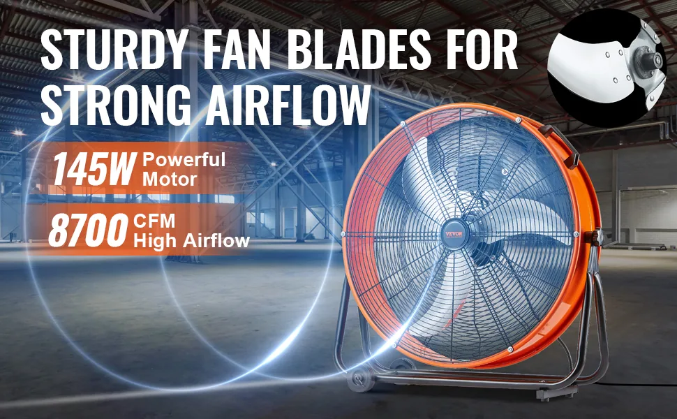 VEVOR Drum Fan 24 inch With Timer AC feature 1