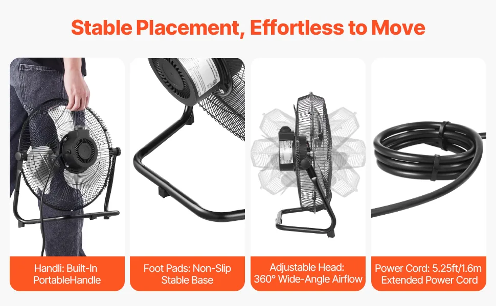 VEVOR Floor Fan 14 inch feature 2