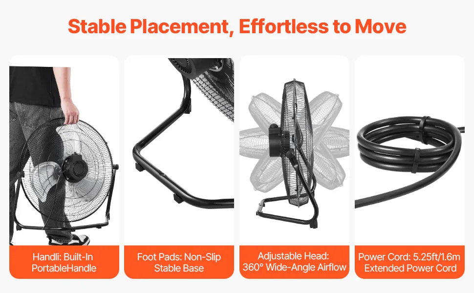 VEVOR Floor Fan 18 inch feature 2