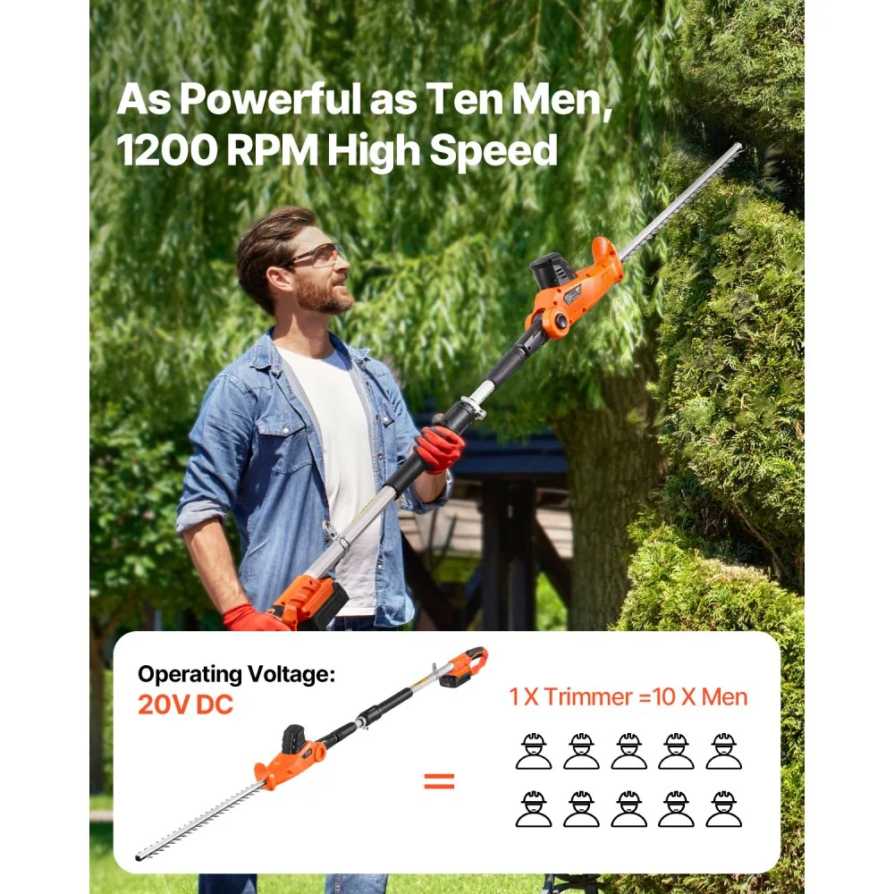 VEVOR Electric Hedge Trimmer High Branch 20 inch product image 3