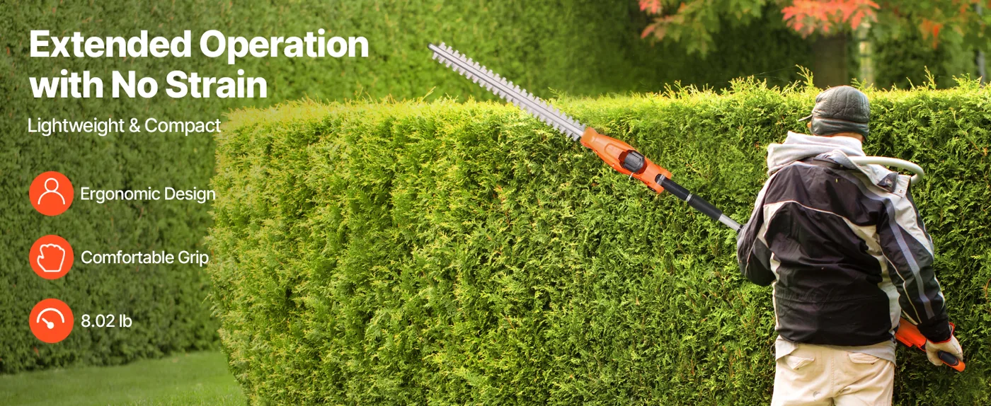 VEVOR Electric Hedge Trimmer High Branch 20 inch Dual Security Design