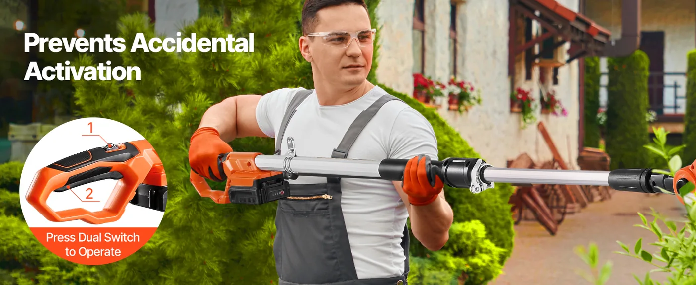 VEVOR Electric Hedge Trimmer High Branch 20 inch feature 1