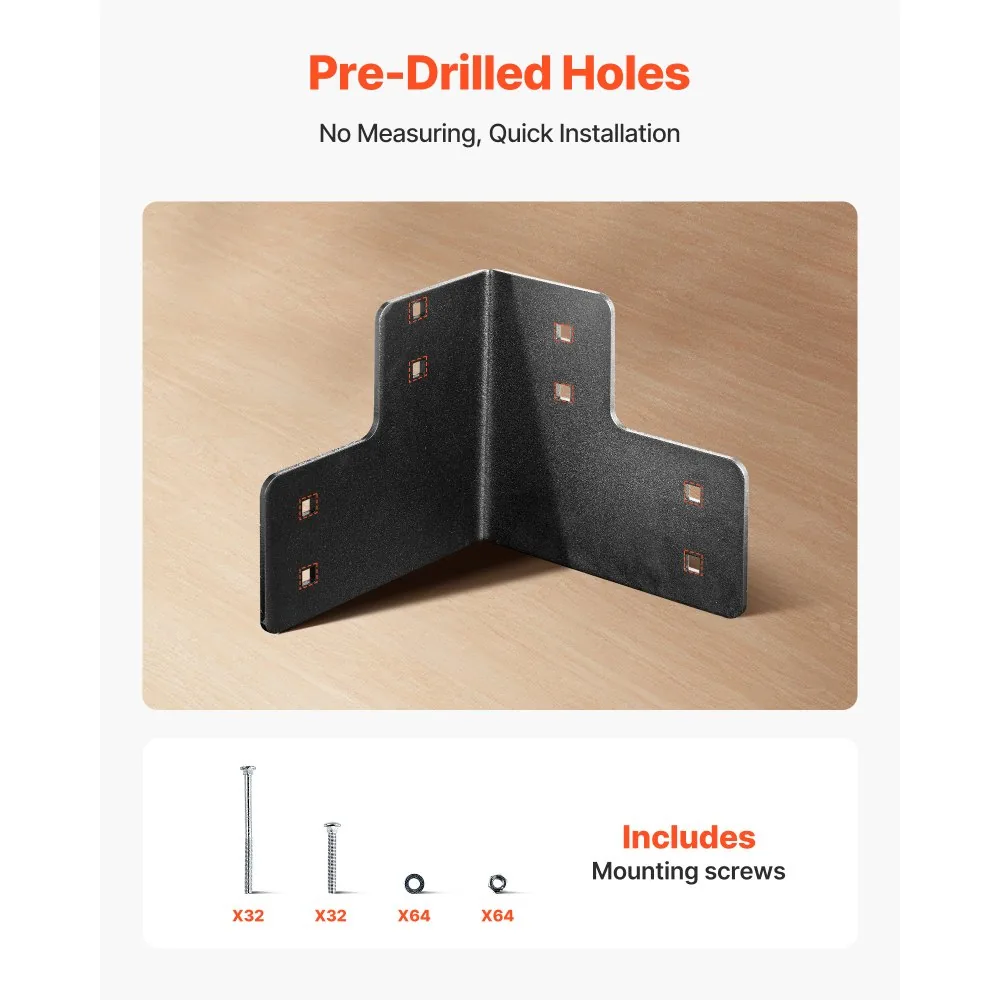 VEVOR Workbench Corner Bracket Kit 8 pcs/4*4 inch product image 5