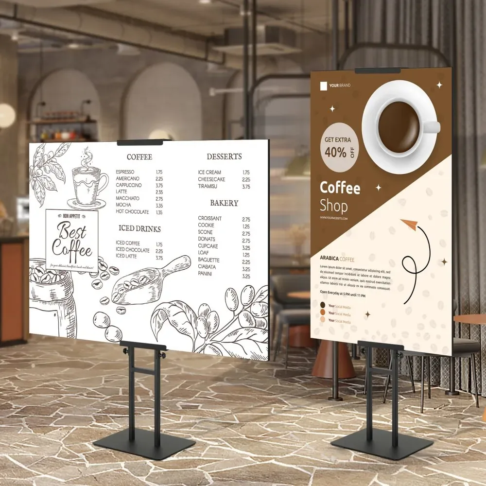 VEVOR floor poster stand quick assembly steps