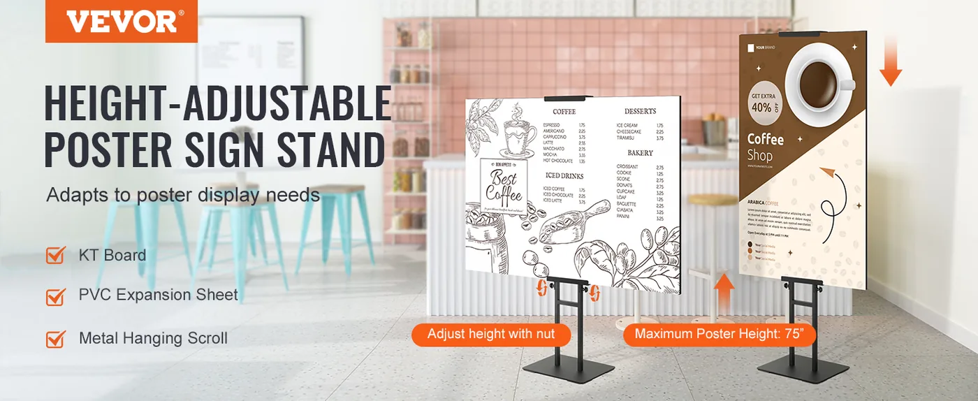 VEVOR adjustable double sided poster stand display