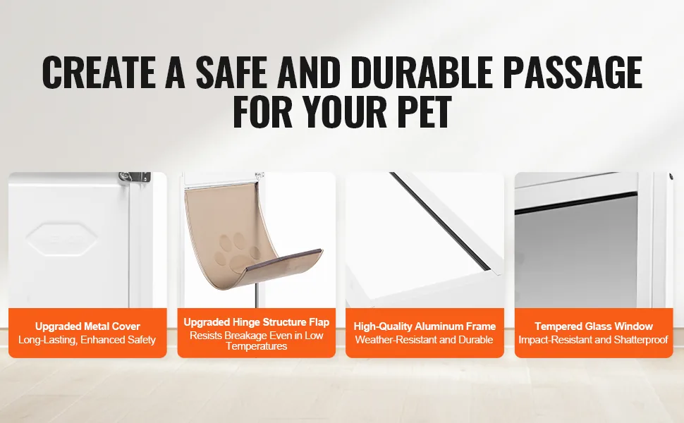 VEVOR Dog Door for Sliding Glass Door XL feature 1
