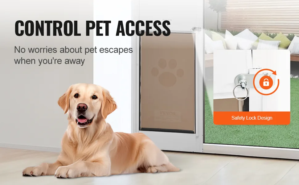 VEVOR Dog Door for Sliding Glass Door XL feature 3