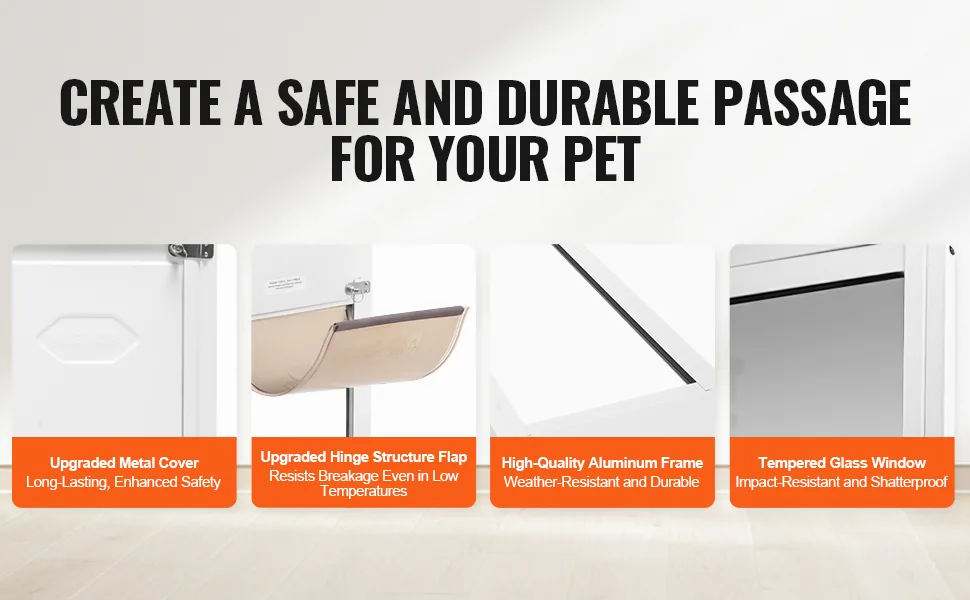 VEVOR Dog Door for Sliding Glass Door feature 1