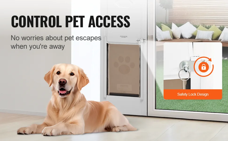 VEVOR Dog Door for Sliding Glass Door M feature 3