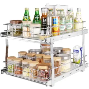 VEVOR 2 Tier 17"Wx21"Dx15"H Pull Out Cabinet Organizer 2 Lay product image 1