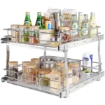 VEVOR 2 Tier 20"Wx21"Dx15"H Pull Out Cabinet Organizer 2 Lay product image 1