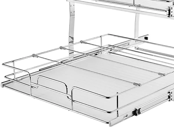 VEVOR 2 Tier 20"Wx21"Dx15"H Pull Out Cabinet Organizer 2 Lay Solid Material