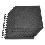 VEVOR Puzzle Exercise Mat 0.4 inch 24 pcs Grey Dot On Black product image 1