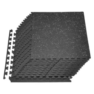 VEVOR Puzzle Exercise Mat 0.4 inch 24 pcs Grey Dot On Black product image 1