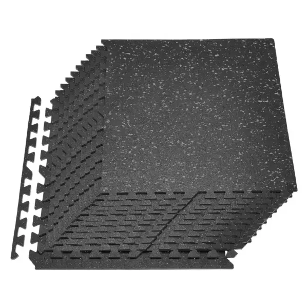 VEVOR Puzzle Exercise Mat 0.4 inch 24 pcs Grey Dot On Black product image 1