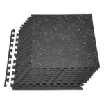 VEVOR Puzzle Exercise Mat 0.4 inch 12 pcs Grey Dot On Black product image 1