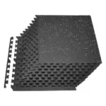 VEVOR Puzzle Exercise Mat 0.56 inch 12 pcs Grey Dot On Black product image 1