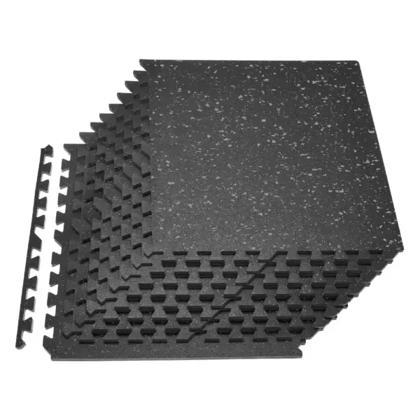 VEVOR Puzzle Exercise Mat 0.56 inch 12 pcs Grey Dot On Black product image 1