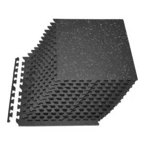 VEVOR Puzzle Exercise Mat 0.56 inch 24 pcs Grey Dot On Black product image 1