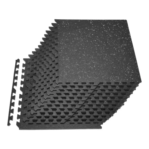 VEVOR Puzzle Exercise Mat 0.56 inch 24 pcs Grey Dot On Black product image 1