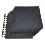 VEVOR Puzzle Exercise Mat 0.4 inch 24 pcs Blue Dot On Black product image 1