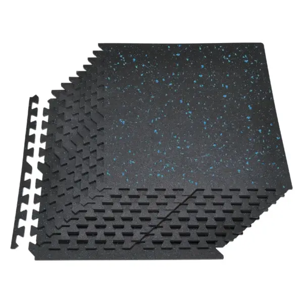 VEVOR Puzzle Exercise Mat 0.4 inch 24 pcs Blue Dot On Black product image 1