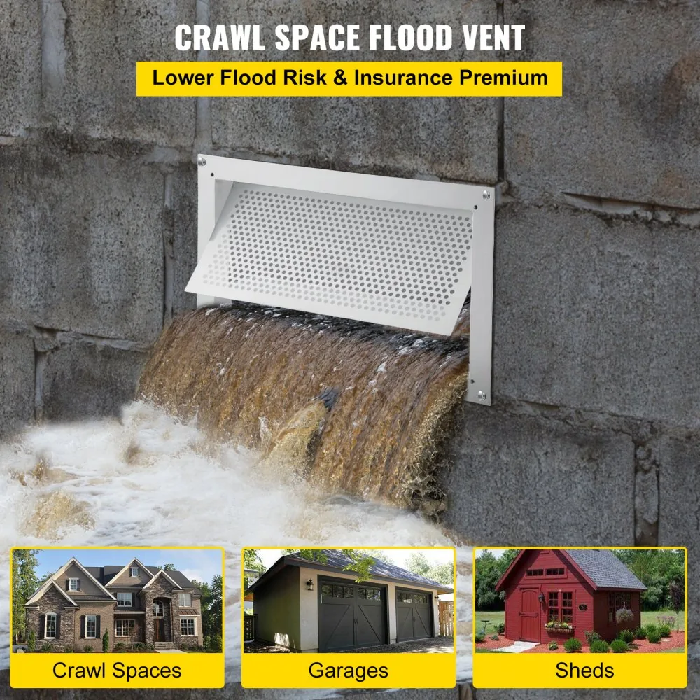 VEVOR Crawl Space Flood Vent Foundation Flood Vent 8"Height product image 2